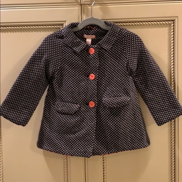 Toddler girl Ruby & Bloom Tweed Coat Sz 2 blk wht - Picture 7 of 9